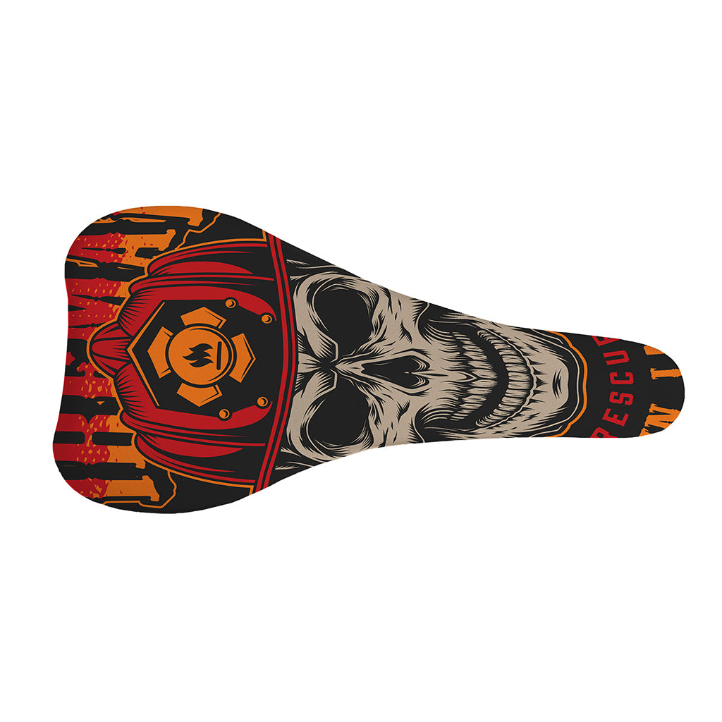 Firefighter First In Last Out Print Bicycle Seat Cover