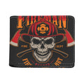 Firefighter First In Last Out Print Bifold Wallet