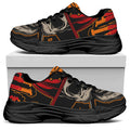 Firefighter First In Last Out Print Black Chunky Shoes