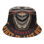 Firefighter First In Last Out Print Bucket Hat