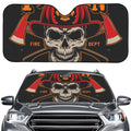 Firefighter First In Last Out Print Car Windshield Sun Shade