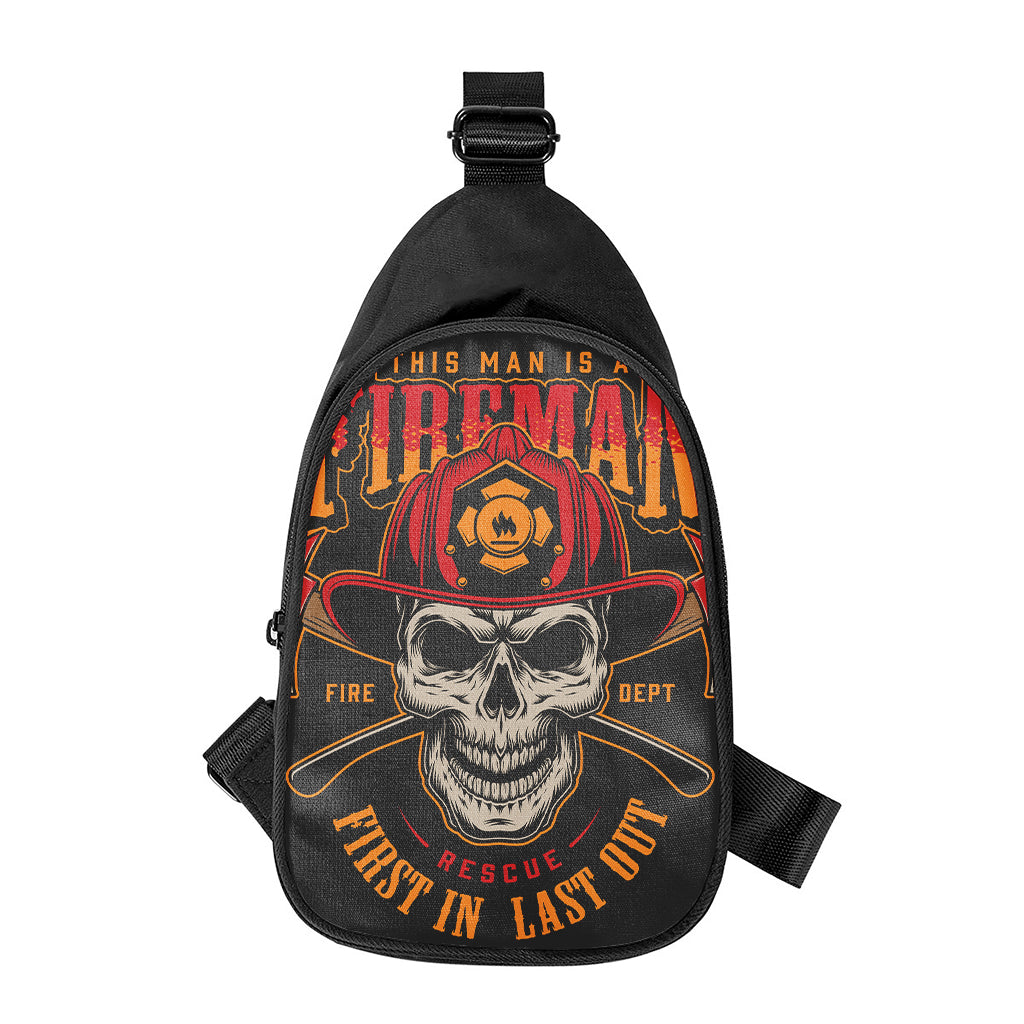 Firefighter First In Last Out Print Chest Bag