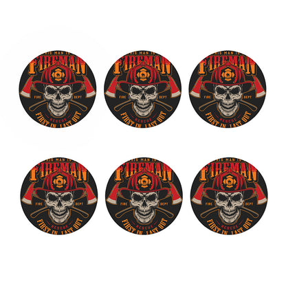 Firefighter First In Last Out Print Coaster Set