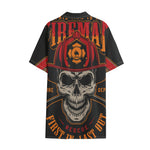 Firefighter First In Last Out Print Cotton Hawaiian Shirt