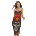 Firefighter First In Last Out Print Cross Back Cami Dress
