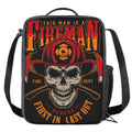 Firefighter First In Last Out Print Crossbody Lunch Bag