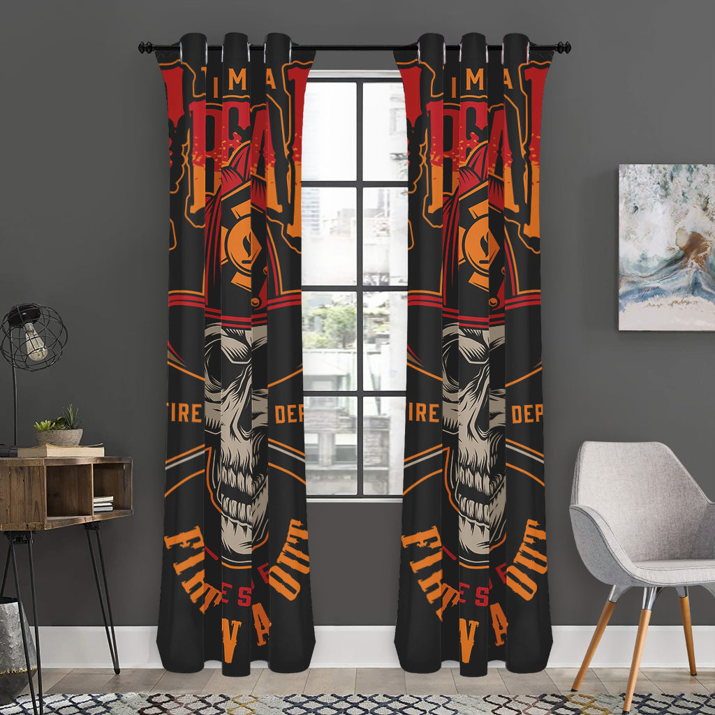 Firefighter First In Last Out Print Curtain