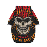 Firefighter First In Last Out Print Dog Zip Up Hoodie