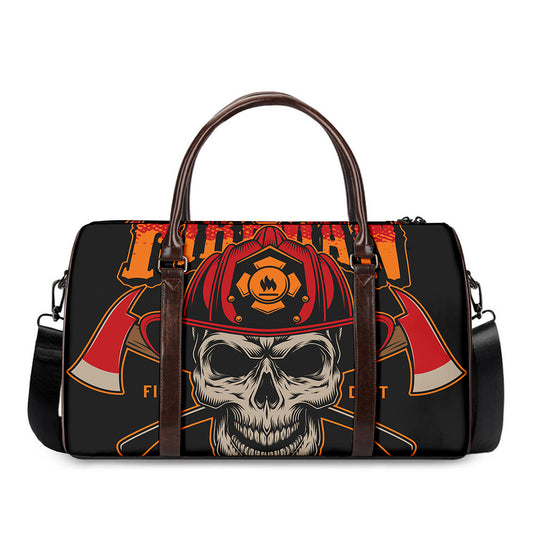 Firefighter First In Last Out Print Duffle Bag