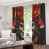 Firefighter First In Last Out Print Extra Wide Grommet Curtains