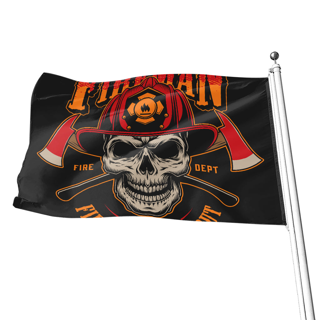 Firefighter First In Last Out Print Flag