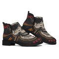 Firefighter First In Last Out Print Flat Ankle Boots