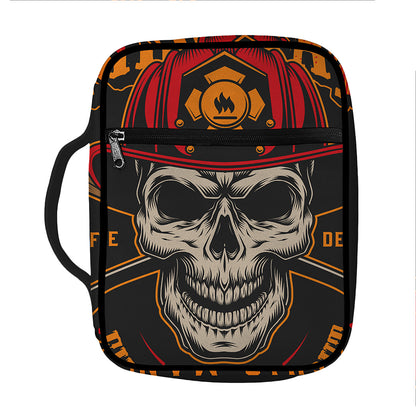 Firefighter First In Last Out Print Front Pocket Bible Bag