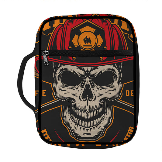 Firefighter First In Last Out Print Front Pocket Bible Bag