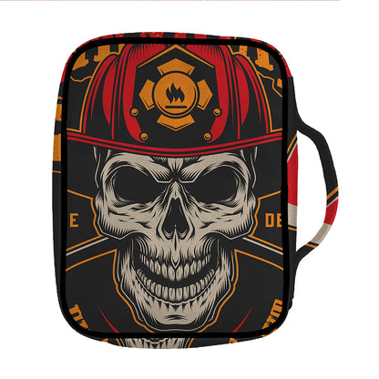 Firefighter First In Last Out Print Front Pocket Bible Bag