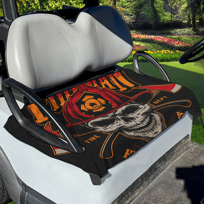 Firefighter First In Last Out Print Golf Cart Seat Cover