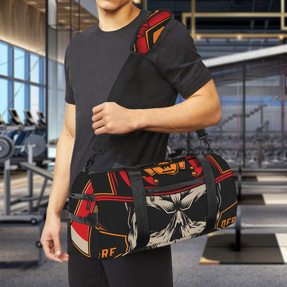 Firefighter First In Last Out Print Gym Bag