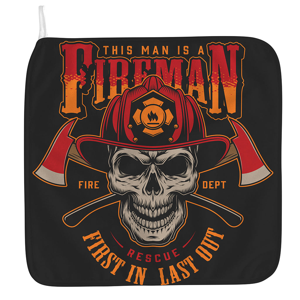 Firefighter First In Last Out Print Hand Towel