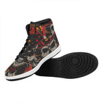Firefighter First In Last Out Print High Top Leather Sneakers