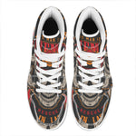 Firefighter First In Last Out Print High Top Leather Sneakers