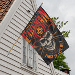 Firefighter First In Last Out Print House Flag