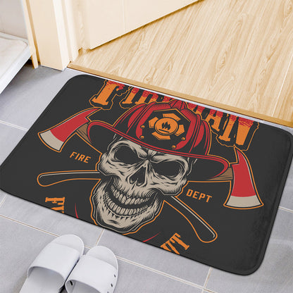 Firefighter First In Last Out Print Indoor Door Mat