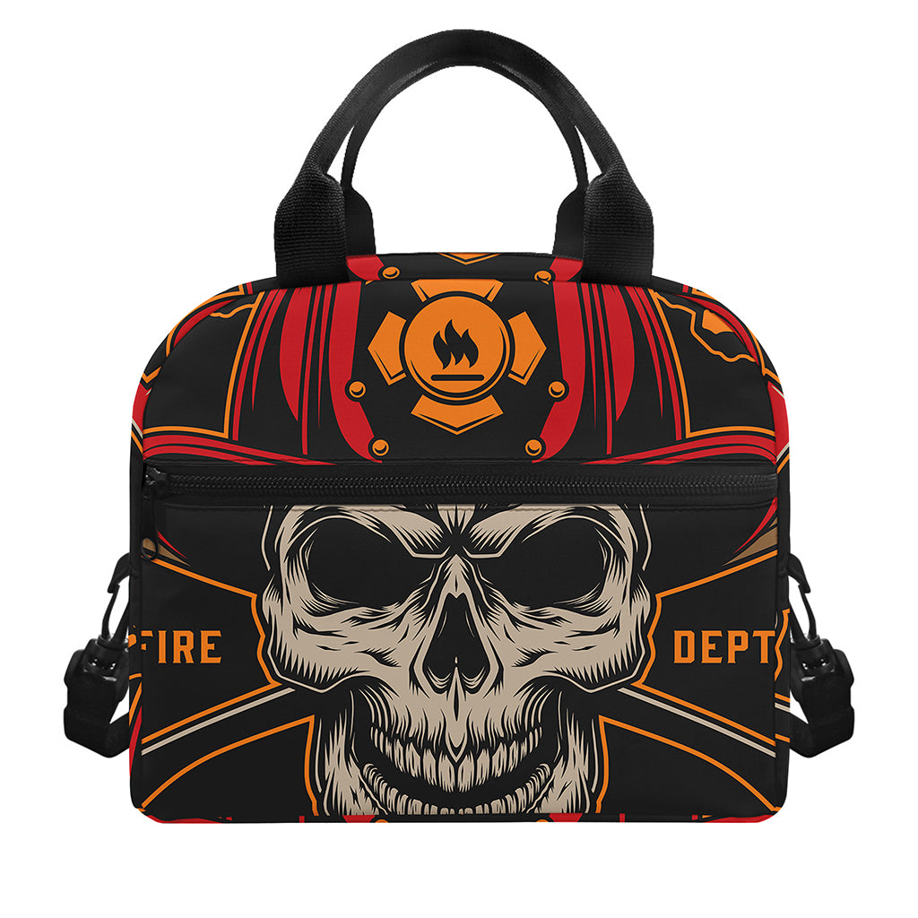 Firefighter First In Last Out Print Insulated Lunch Bag