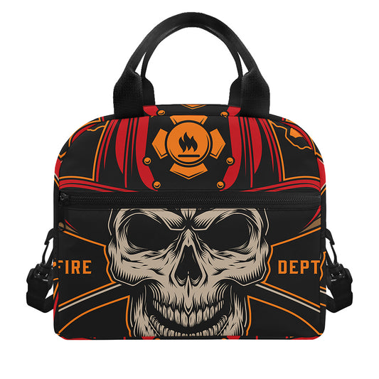 Firefighter First In Last Out Print Insulated Lunch Bag