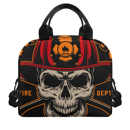 Firefighter First In Last Out Print Insulated Lunch Bag