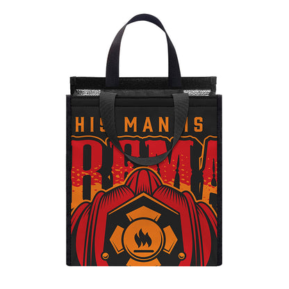 Firefighter First In Last Out Print Insulated Lunch Tote