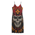 Firefighter First In Last Out Print Jersey Midi Cami Dress