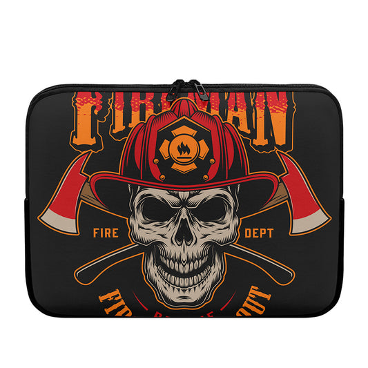 Firefighter First In Last Out Print Laptop Sleeve