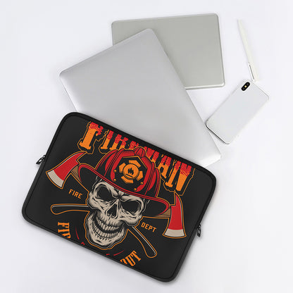 Firefighter First In Last Out Print Laptop Sleeve
