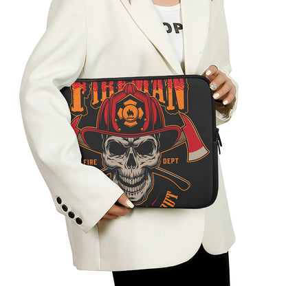 Firefighter First In Last Out Print Laptop Sleeve