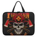 Firefighter First In Last Out Print Laptop Sleeve With Handle