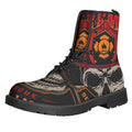 Firefighter First In Last Out Print Lace-Up Boots