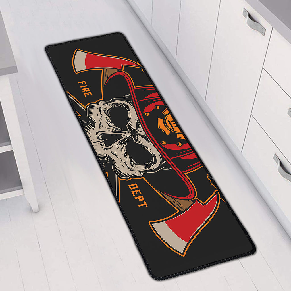 Firefighter First In Last Out Print Long Kitchen Mat