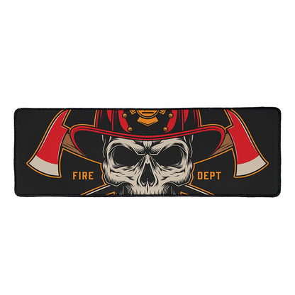 Firefighter First In Last Out Print Long Kitchen Mat