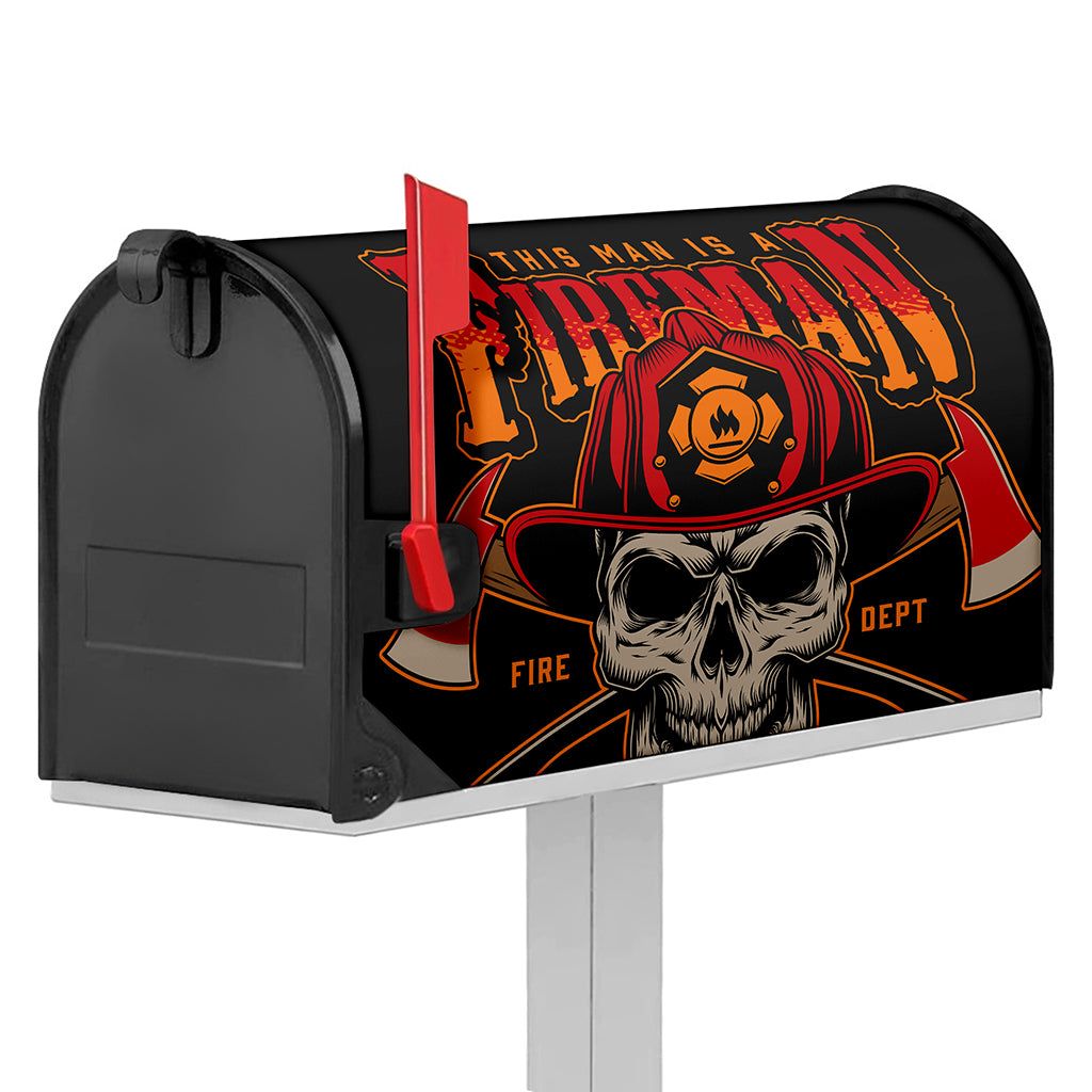 Firefighter First In Last Out Print Mailbox Cover