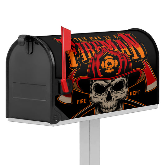 Firefighter First In Last Out Print Mailbox Cover