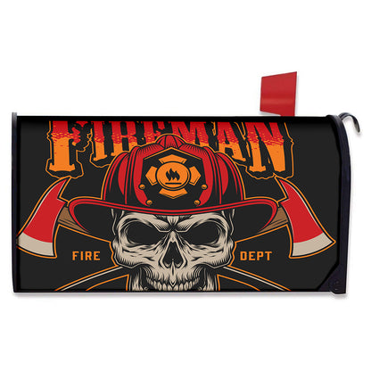 Firefighter First In Last Out Print Mailbox Cover