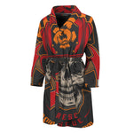 Firefighter First In Last Out Print Men's Bathrobe