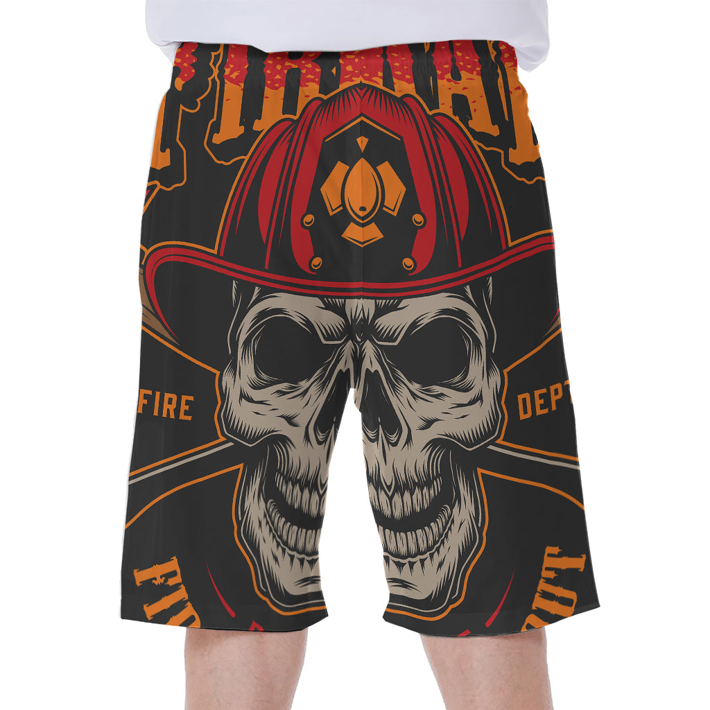 Firefighter First In Last Out Print Men's Beach Shorts