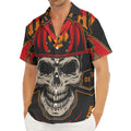 Firefighter First In Last Out Print Men's Deep V-Neck Shirt