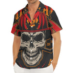 Firefighter First In Last Out Print Men's Deep V-Neck Shirt