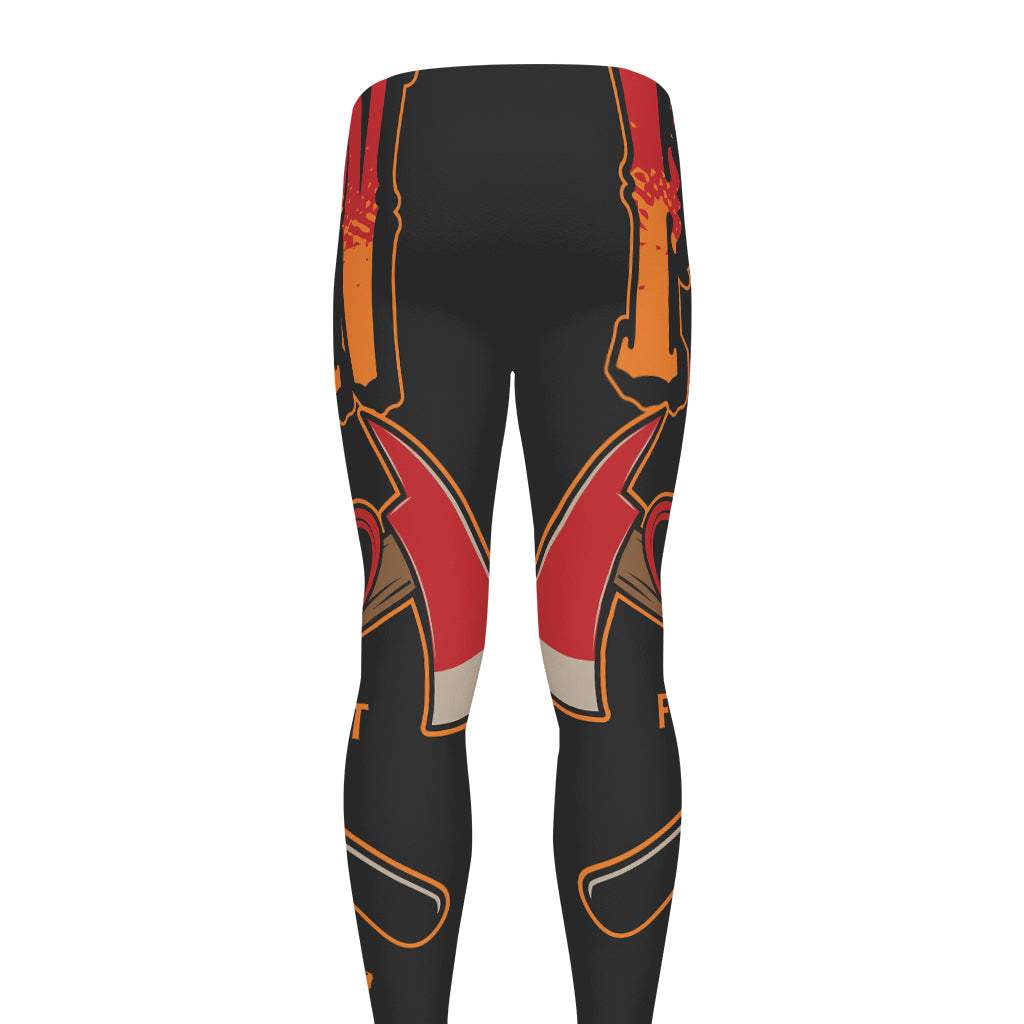 Firefighter First In Last Out Print Men's leggings