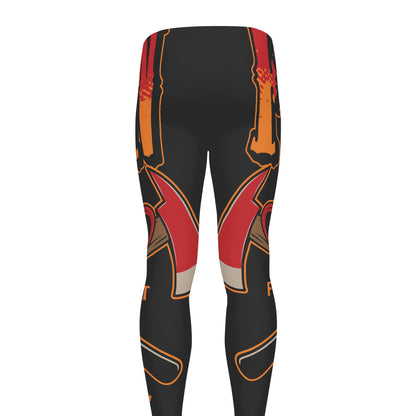 Firefighter First In Last Out Print Men's leggings