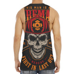 Firefighter First In Last Out Print Men's Muscle Tank Top