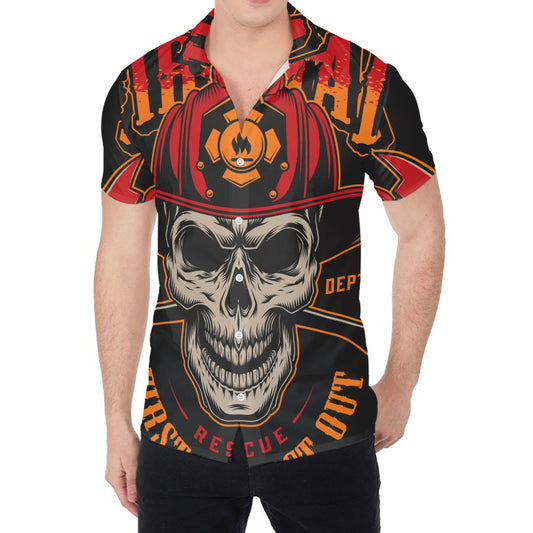 Firefighter First In Last Out Print Men's Shirt