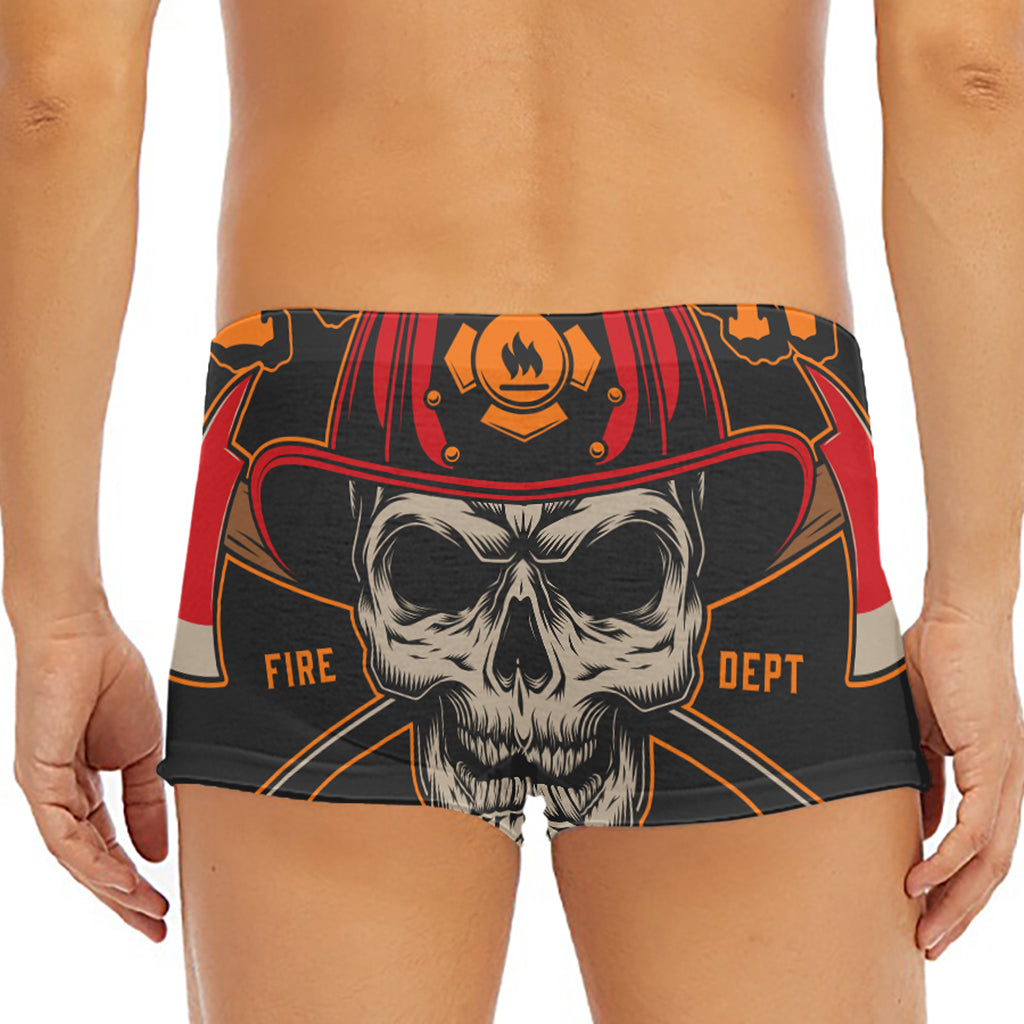Firefighter First In Last Out Print Men's Short Boxer Briefs